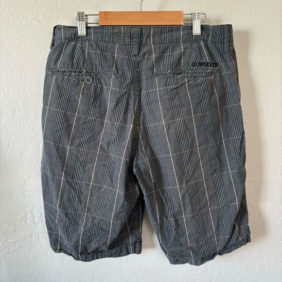 Quiksilver  board shorts plaid black blue size 30‎ men’s surf skate - Picture 5 of 10